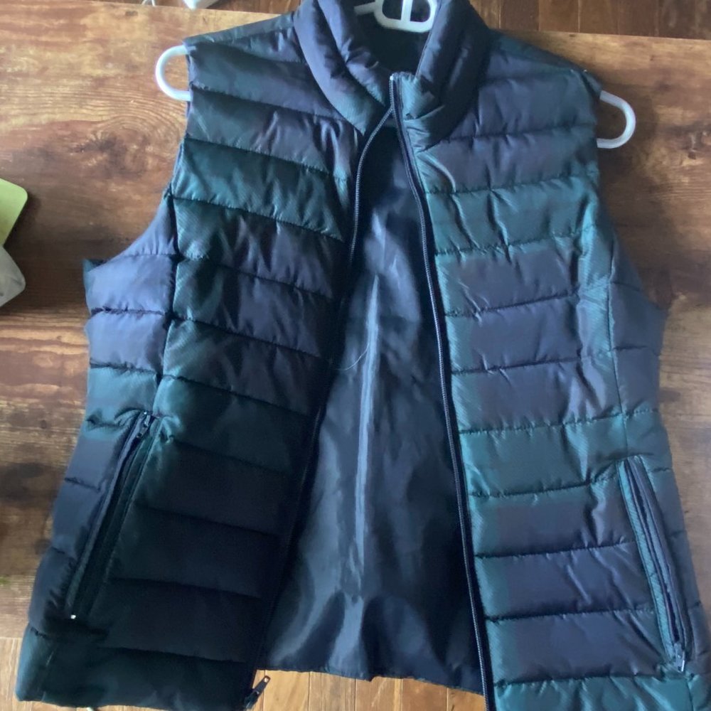 Blue & Green "Basic Girl" Puffer Vest